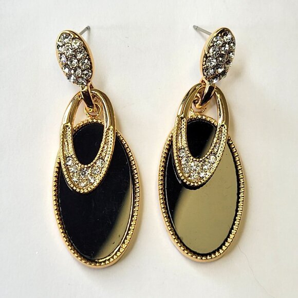 Black and Gold Earrings - Picture 8 of 16